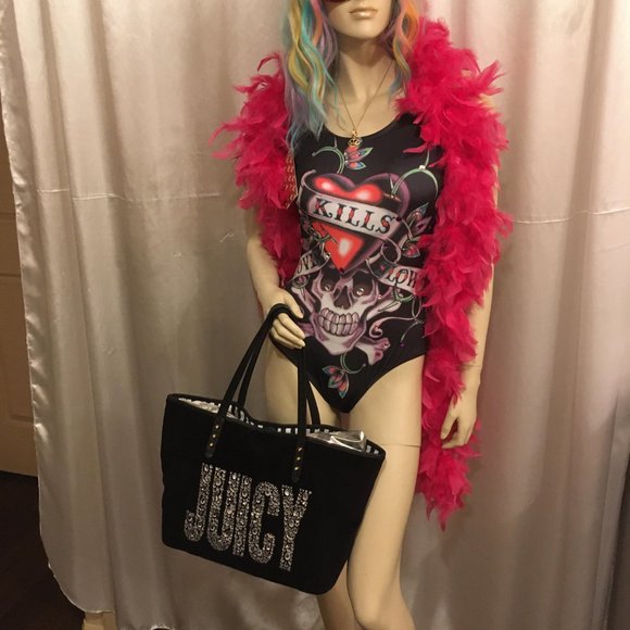 RARE y2k style Ed Hardy dress with gorgeous graphics and crystal details! - Picture 4 of 13